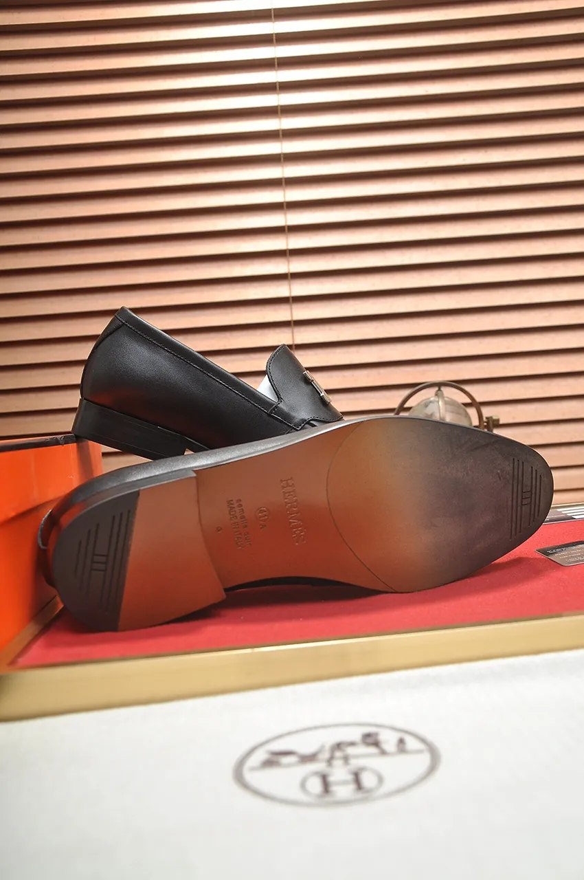 Men's shoes 💰500💶[HERMES] (cowhide lining)🍀Italian top luxury🍀He does not pursue novel styles and gorgeous colors, but attracts the favor of successful men with his flawless, elegant and classic style! This very, very comfortable, simple and stable style makes it easy to match any style! The pattern is absolutely 1:1 refined from the original case, and we strive for excellence in materials, imported cowhide + cowhide lining💪💪💪extraordinary texture👍! .Black brown code number: 38 to 45 (45 customized)
